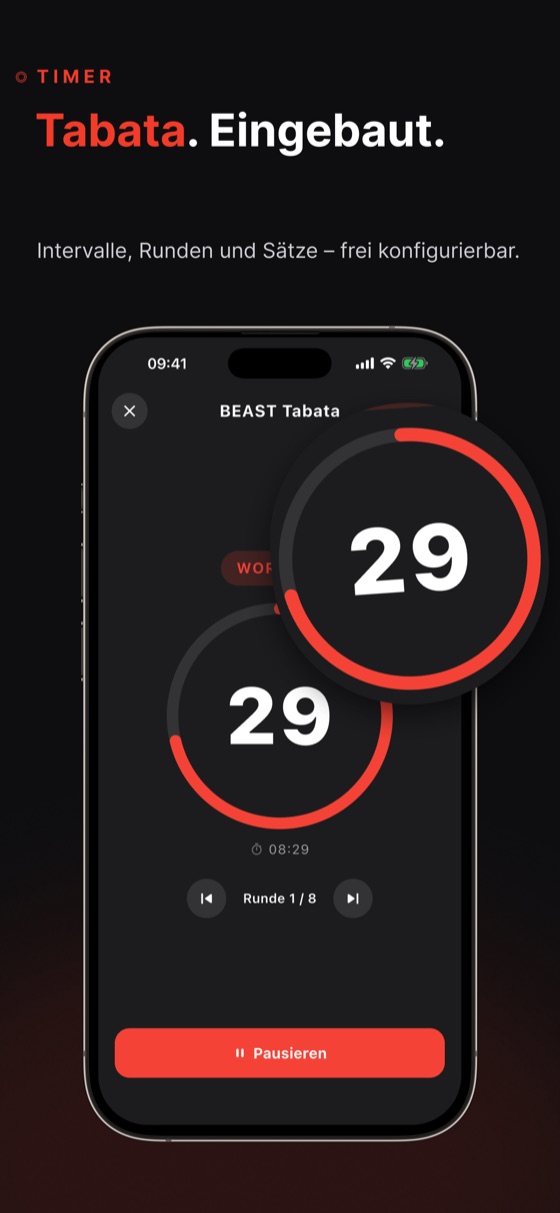 Tabata-Timer für HIIT